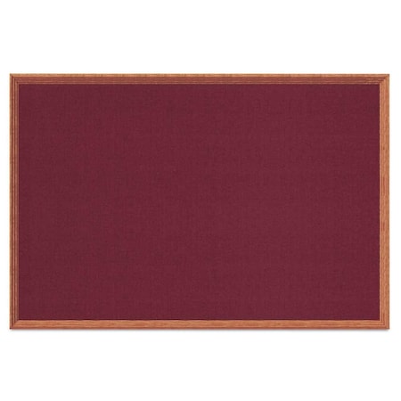 United Visual Products Decor Wood Combo Board, 48"x36", Cherry/White Porcelain & Black UV703DEFAB-CHERRY-WHTPORC-BLACK